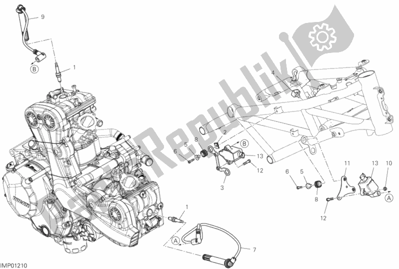 Alle onderdelen voor de Kabelboom (spoel) van de Ducati Multistrada 950 S SW USA 2020